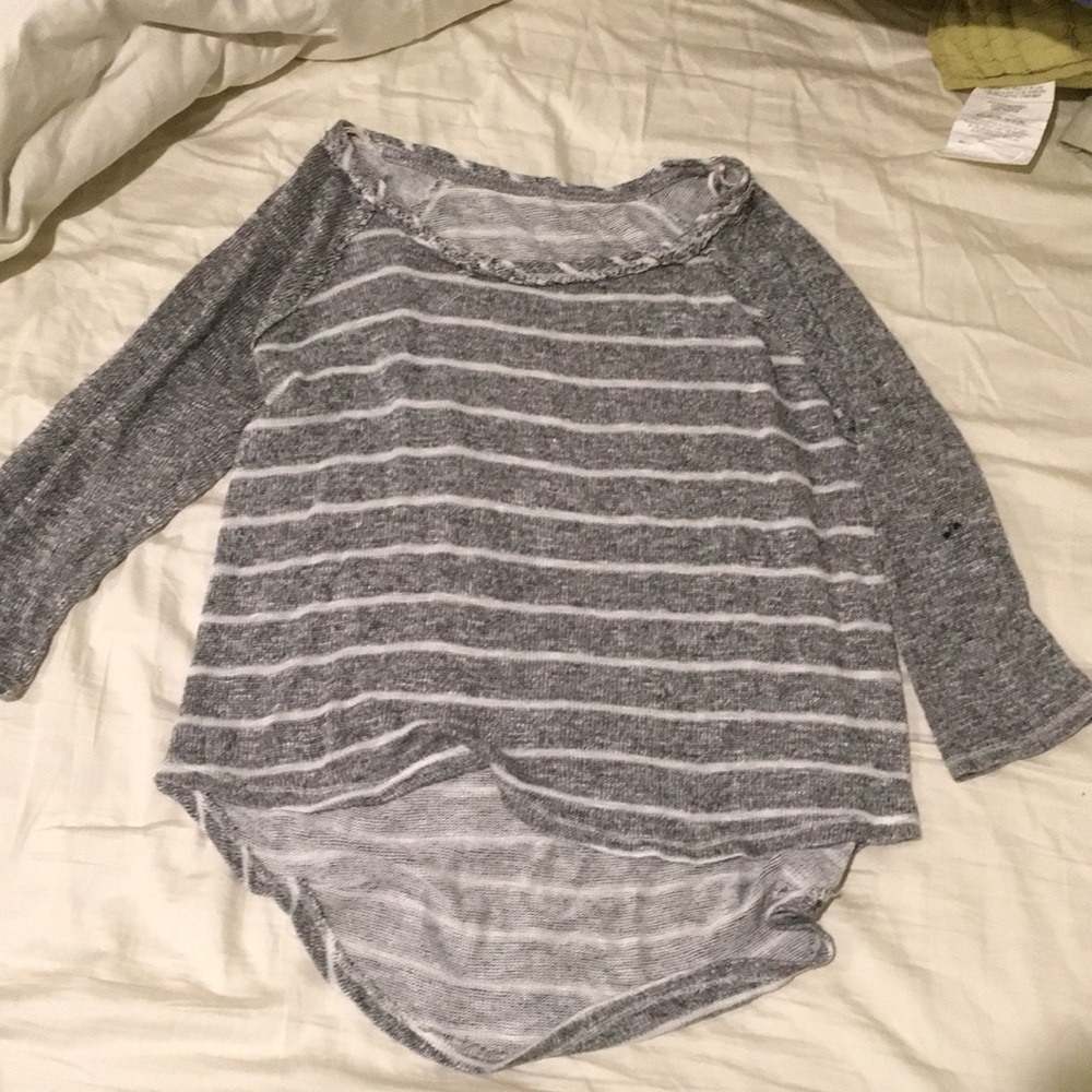 soft striped knit top